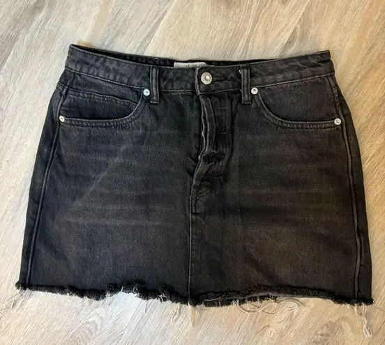 We The Free Free People  Rugged A-Line Black Denim Skirt size 29