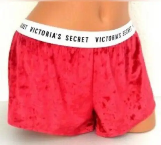 Victoria's Secret Victoria Secret Red Crushed Velvet Velour Sleep Shorts Size XL