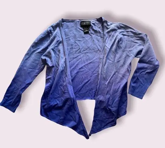 Y2K dip dye waterfall open cardigan Blue Size XS