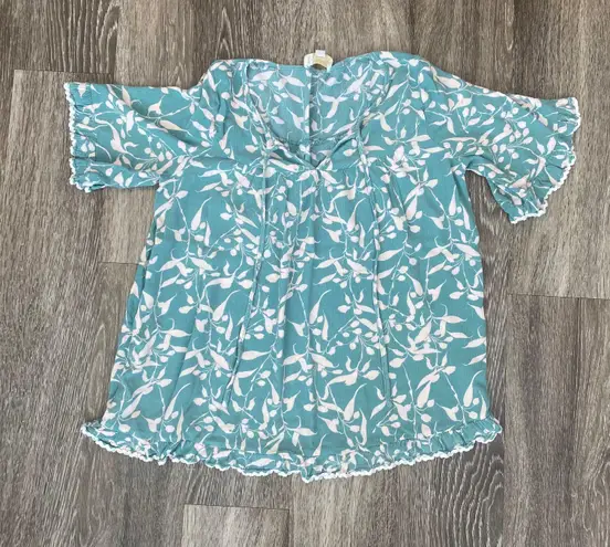 Suzanne Betro Womens Weekend Green Blouse - L