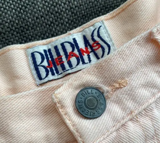 Bill Blass VINTAGE 90s  Light Pink Denim Jean Shorts High Waist 4" Inseam Sz 8