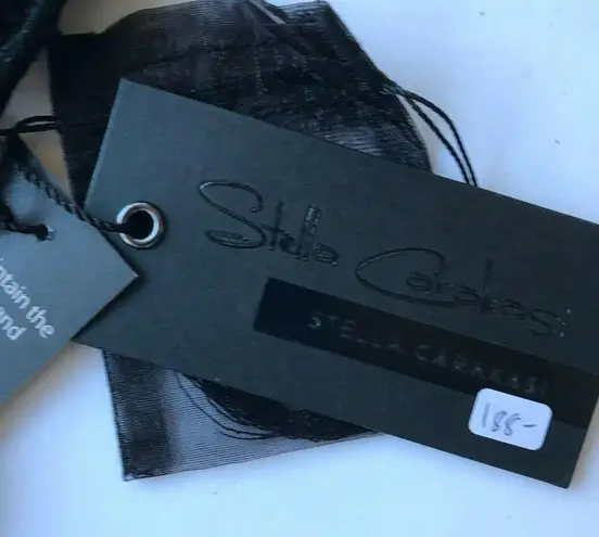 Stella Carakasi Black dress Sz XS Asymmetrical Semi Sheer Linen Nylon B…