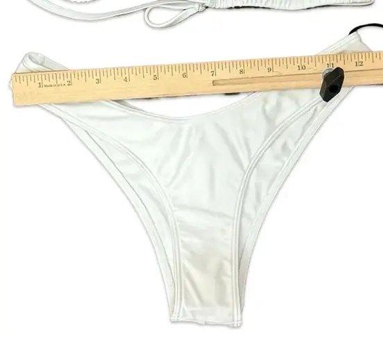 Lovewave White String Bikini Campbell Top Ryder Bottom Bathing Suit size XS NEW
