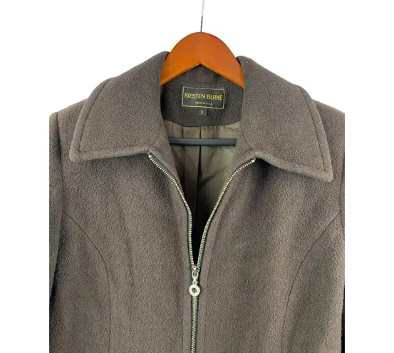 Kristen Blake Womens Brown Wool Blend Jacket Size S