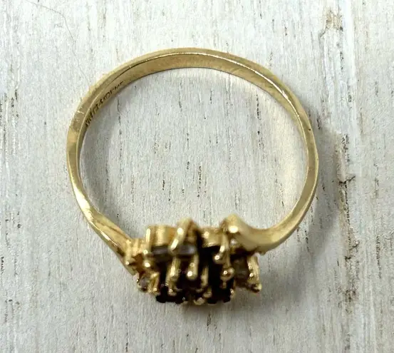 Ruby 10K diamond and ring, Approx size 8