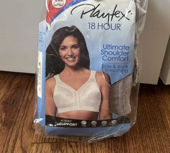 Playtex 18 Hour Ultimate Shoulder Comfort Wireless Full Coverage 38DDD Gray Size undefined