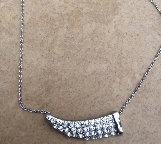 Silver Tone Crystal Horn Anklet Ankle Bracelet