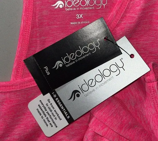 Ideology  NWT Plus Size 3X Neon Pink Cut-Out Keyhole Tank Top