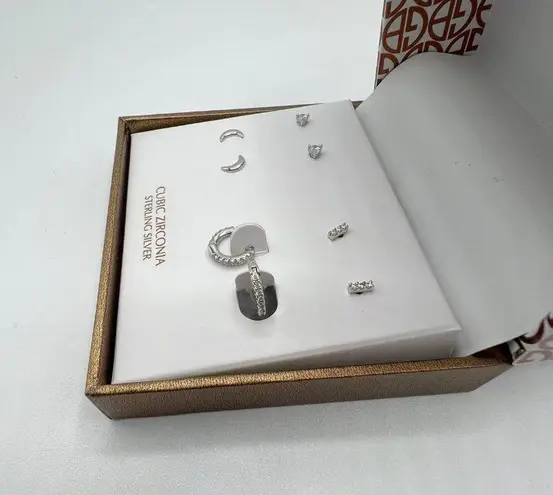 Giani Bernini 4-Pc. Set Cubic Zirconia Hoop & Stud Earrings in Sterling Silver M