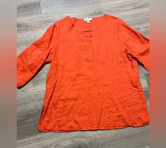 CALLIGRAPHIE 100% linen blouse Size L Size L