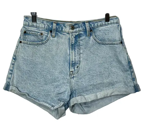 Abercrombie & Fitch NEW  Curve Love Mom Short High Rise Blue Jean Shorts Sz 28 6 - Image 1