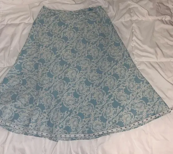 Emma James Beach Day Paisley Skirt Size 10 Blue