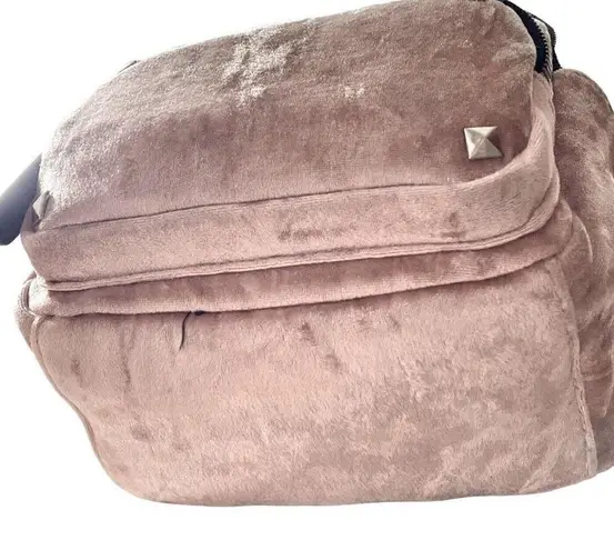 Madden Girl  Pale Pink Crushed Velvet Purse Backpack Silver Studs Detail Women’s