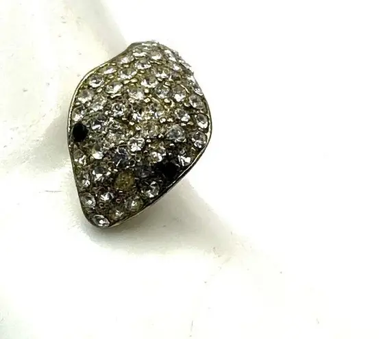 Snake head open bangle bracelet Silver