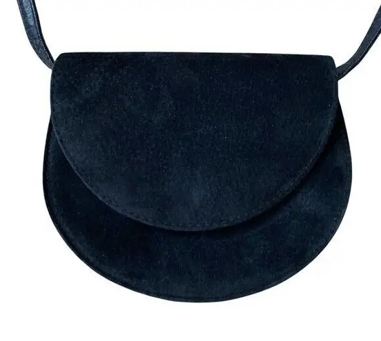 Ande vintage women's black suede and gold handbag shoulder bag crossbody formal