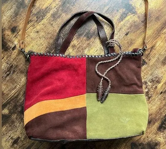 Patricia Nash Zola colorblock patchwork designer satchel handbag