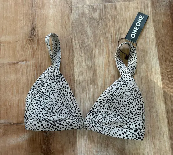 ONEONE Swimwear NWT One One swimwear animal print triangle bikini top - small