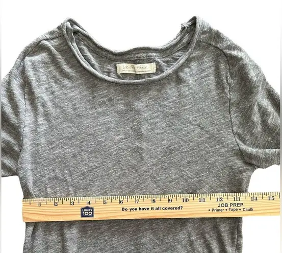 We The Free Free People Be My Baby Long Sleeve Knit Top Size Large Gray Neutral Minimalist