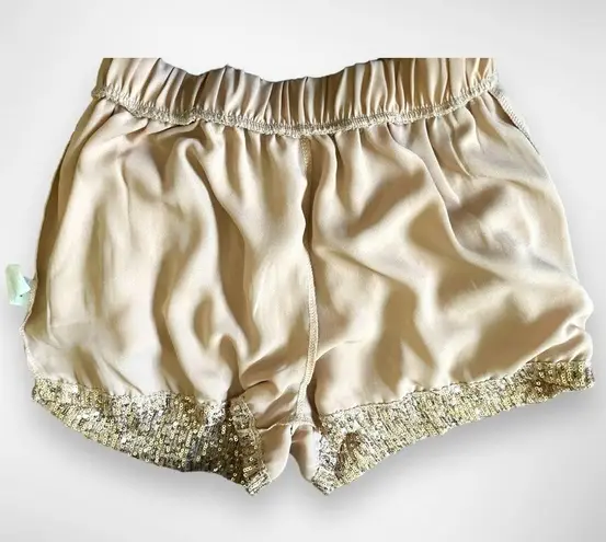 Tyche Women's Rose Gold Sequin Shorts With Pockets Small | EUC