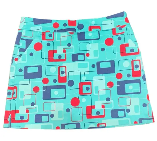Loudmouth Ladies Golf Skort 8 Track Print Size 6 Blue