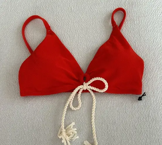 Robin Piccone Soliel Tie Front Bikini Top, Small, $118