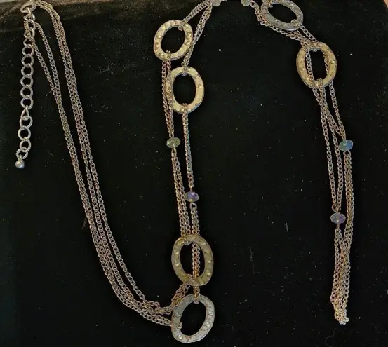 Oval Link Chain Necklace with Beads