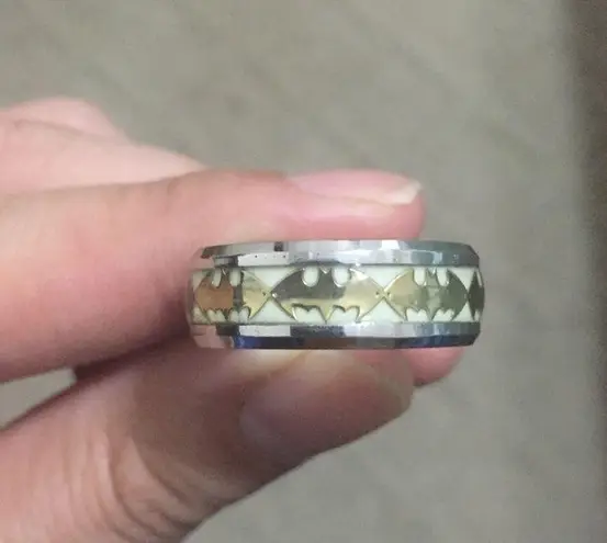 Glow in The Dark Gold Batman Ring