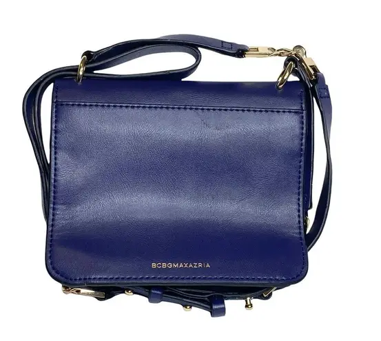 BCBGMAXAZRIA ❤︎ Jewel Tone Leather + Chain Crossbody Mini Handbag ❤︎ Cobalt Blue