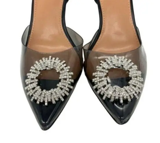 The Drop Women's Klara Slingback Heels New Black Size 7