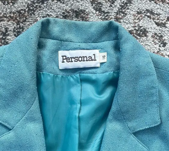 Personal Vintage Blazer & Skirt Set Teal 16