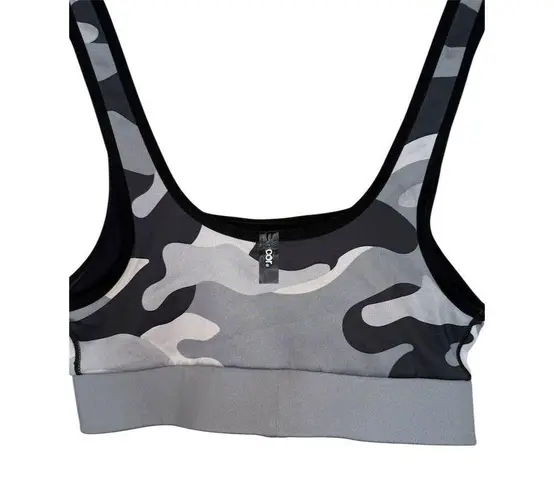 NWT COR by Ultracor Women's Camo Scoop Neck Sports Bra Black Size S