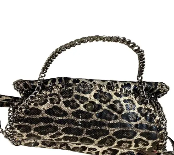 Faux Snake Skin Animal Print Fashion Purse Gold