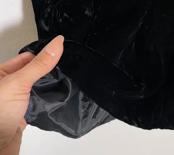 Vintage Velvet Swing Skirt Black Size 4