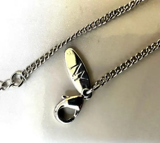 Ny Collection silver tone fringe statement necklace