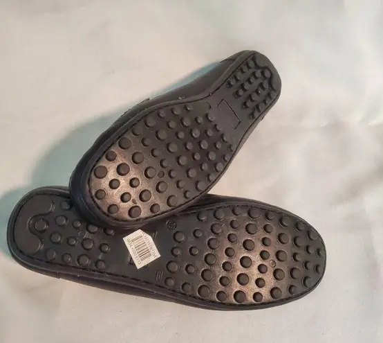 NATURINO Black Piacenza Leather Mocassin Loafers Size38.s68 Size 7