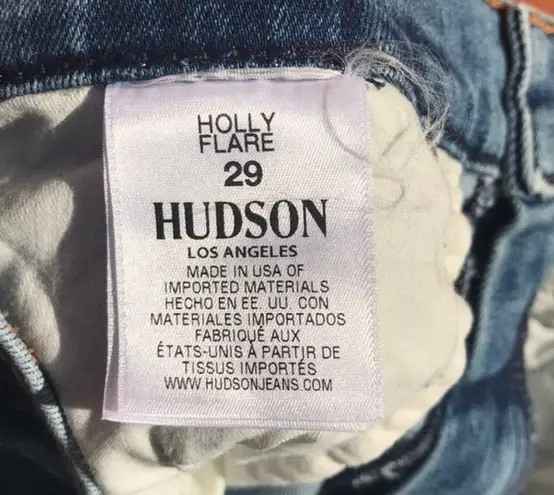 Hudson Jeans Light Wash Distressed Vintage-Style Holly Flare