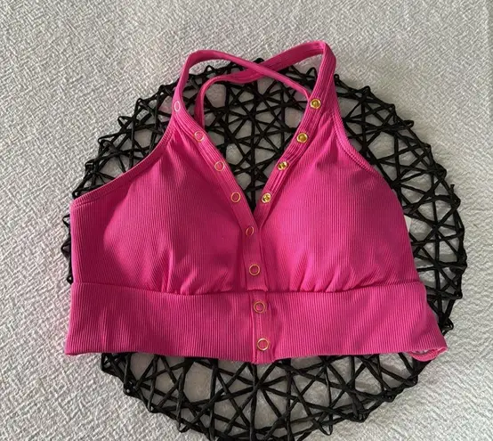 Robin Piccone Amy Halter Bikini Top, Lotus Color, Size Large, $138