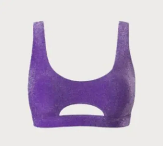 BERLOOK PLUS SIZE Purple Lurex Cut Out TOP ONLY 25