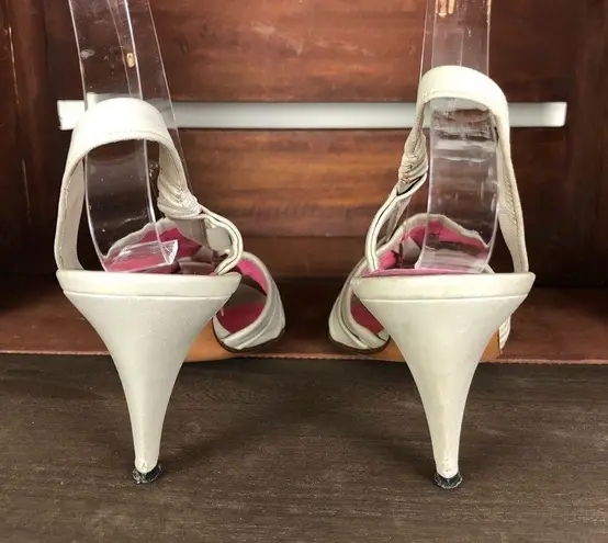 Casadei Vintage Taupe Heeled Sandals 7.5AA Narrow