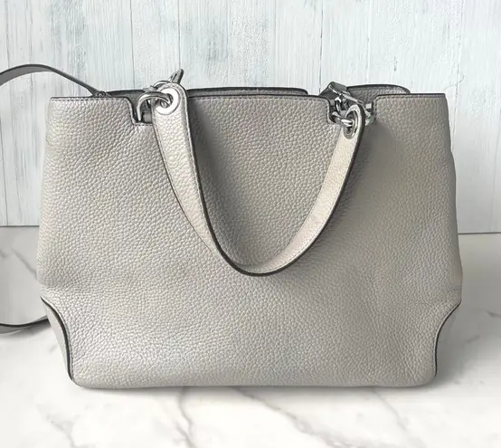 Michael Kors PEARL GRAY/GREY LEATHER PURSE