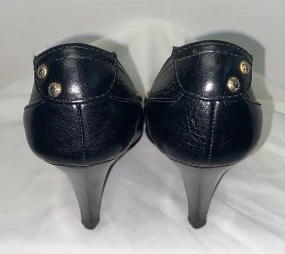 Burberry  Italy Leather studded accents Black High Heels size 38 ( 7 in US )