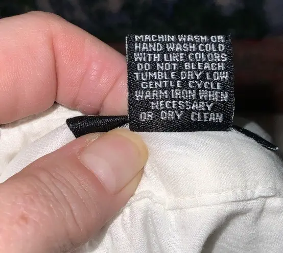 Sharagano White Cotton Summer Casual Dress Creamy Eyelet Lined Mini Skirt Size 4