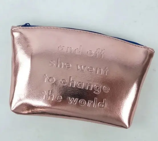 Ipsy 🌟NEW🌟 Rose Gold Metallic GLAM Cosmetic Bag