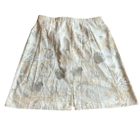 Quantum Sportswear Vintage Cream Shell Skort Skirt Athletic Casual Size Large Tan