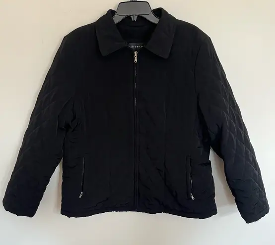 Women’s Braetan Quilted Winter Jacket Mid Length Full Zip Size XL Black