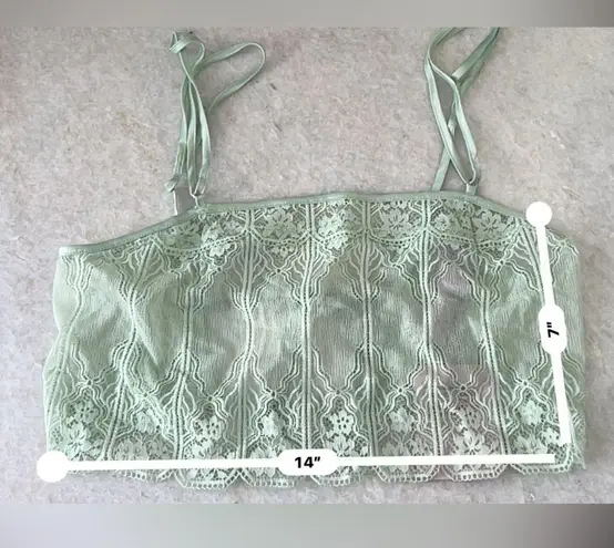 Savagexfenty NWT DECO GLASS LACE SLEEP CAMI SAVAGE FENTY Green Mist Size S