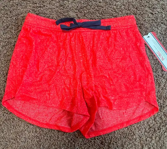 BOBS from Skechers Lounge Shorts Knit Drawstring Back Pocket Red Small NWT Red