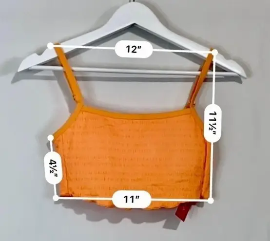 Xhilaration  Women’s Ruffle Texture Bikini Swim Top Neon Orange NWT Swimming Trip thumbnail 6