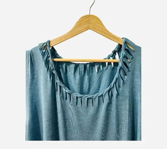 Shape Active Women’s Teal Blue Tank Top Plus Size 2X Scoop Neck Moisture Wicking