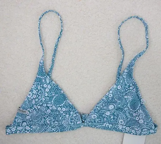 NEW Rhythm x Free People Mecca Bralette Bikini Top Size M Teal Blue Size M